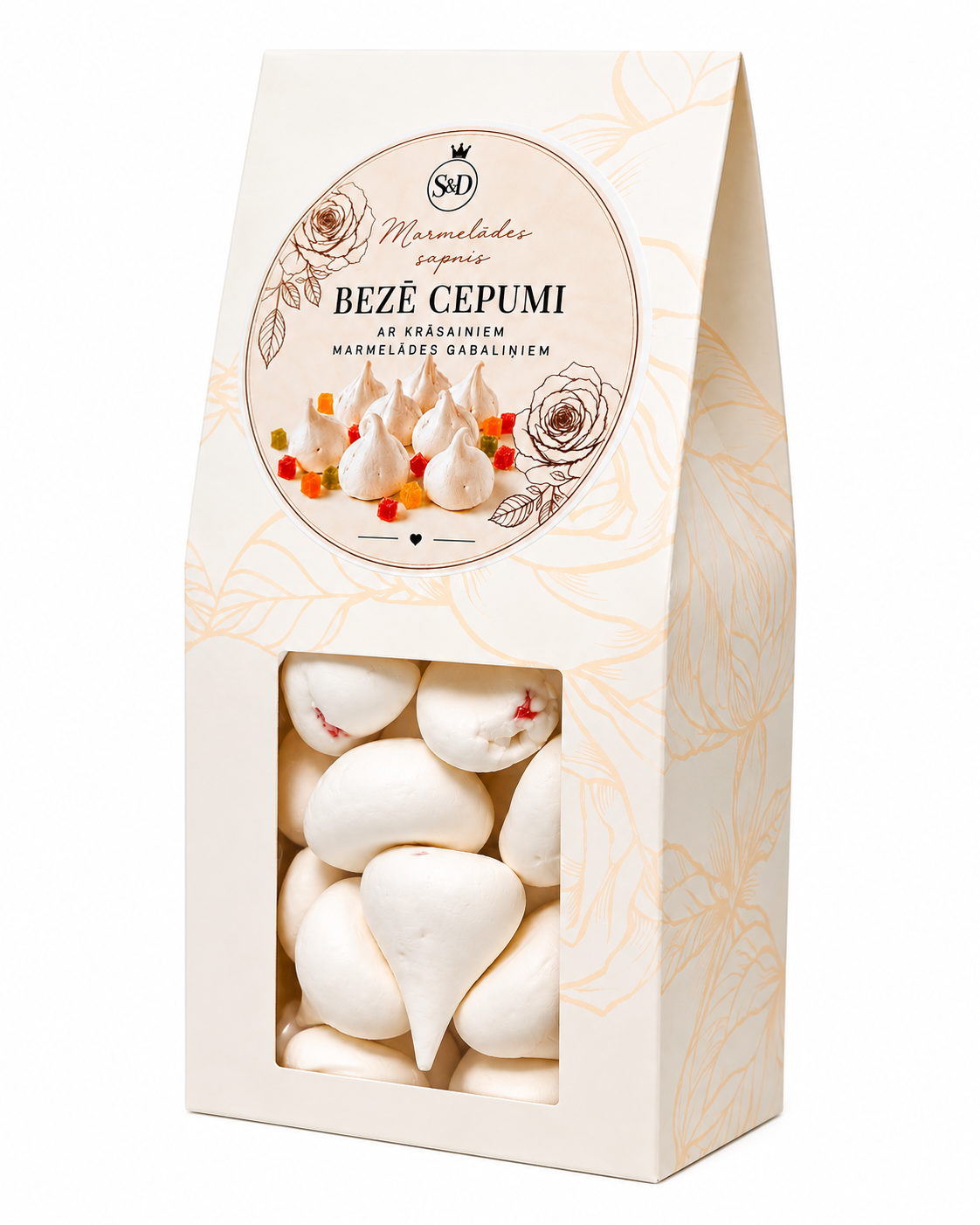 Marmelādes sapnis – bezē cepumi ar krāsainiem marmelādes gabaliņiem